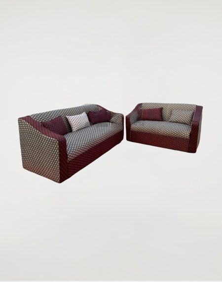 Super-fine Fabric Living Room Sofa Set with Cushions (3+2) - 2 Sets