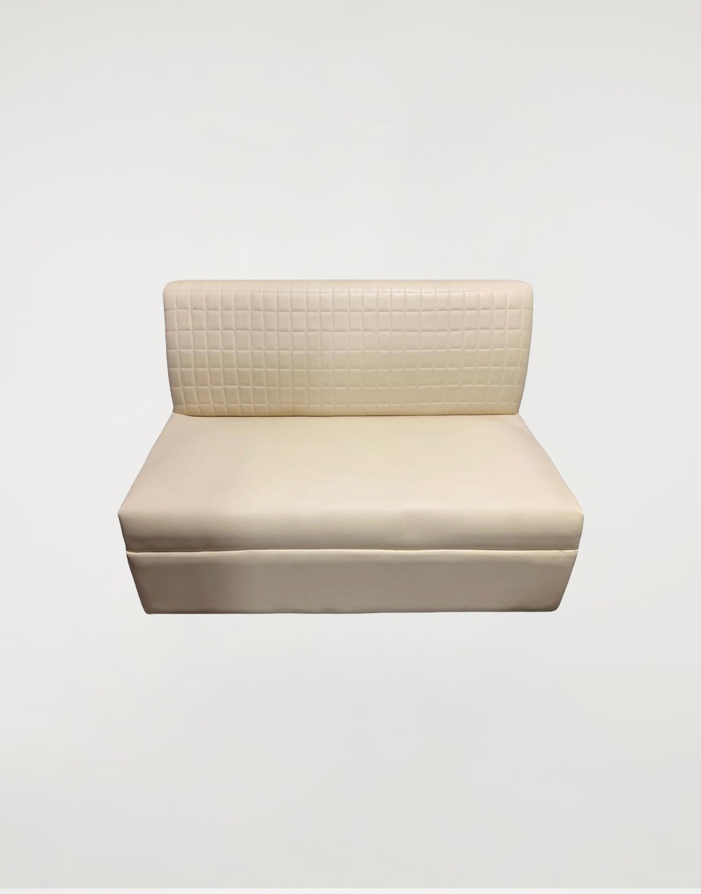 Two Seater Artificial Leather Home and Office Armless Sofa