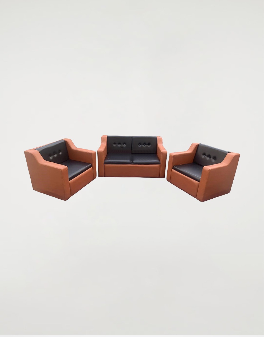 Button Tufted Living Room Sofa Set