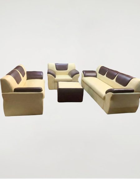 Rolled Arm Fluffy Sofa Set with Tea Table (3+2+1)