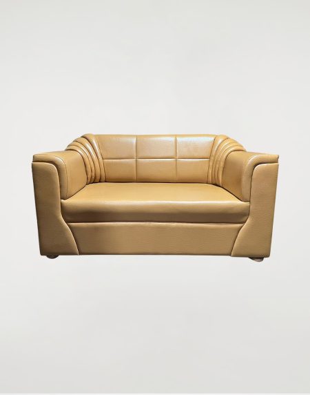 Wooden Two Seat Leather Homes Sofa